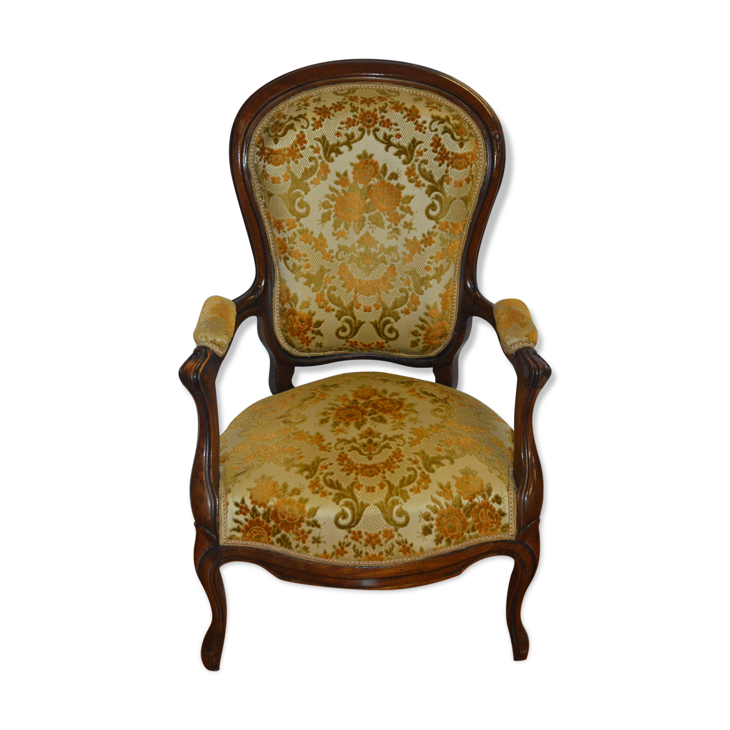 Mahogany bergere armchair style Louis Philippe