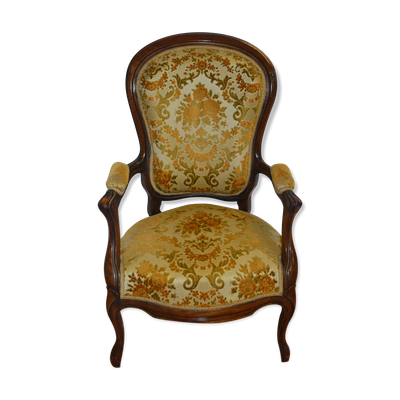 Fauteuil bergère en acajou style Louis Philippe