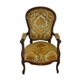 Fauteuil bergère en acajou style Louis Philippe