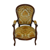 Mahogany bergere armchair style Louis Philippe