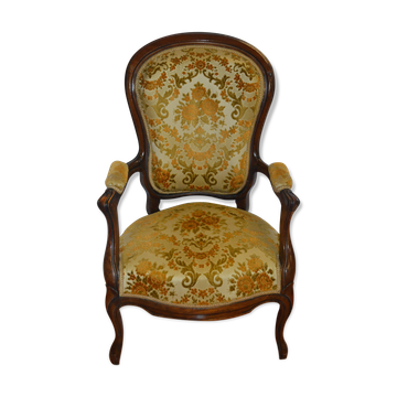 Fauteuil bergère en acajou style Louis Philippe