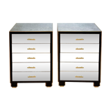 Pair of nightstands mirror