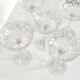 Set of 5 crystal champagne glasses from Saint-Louis | Gavarni model