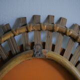 Large bamboo mirror, Italy, 1960s