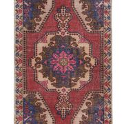 Vintage Turkish rug from Oushak, hand-woven 135x220 cm