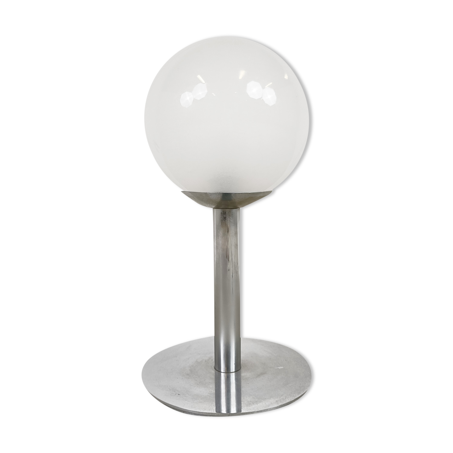 Italian glass and chrome table lamp, 1960s