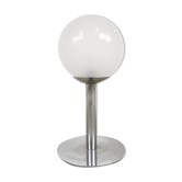 Lampe de table italienne en verre et chrome, années 1960