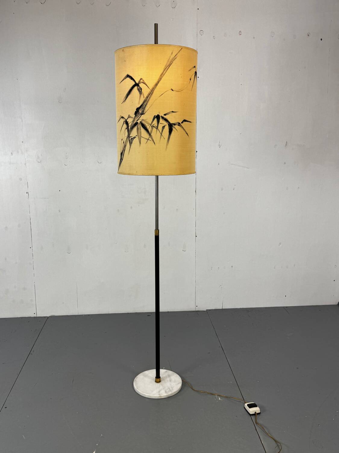 Mid-Century Modernist Italian Floor lamp with Marble Base, 1950s