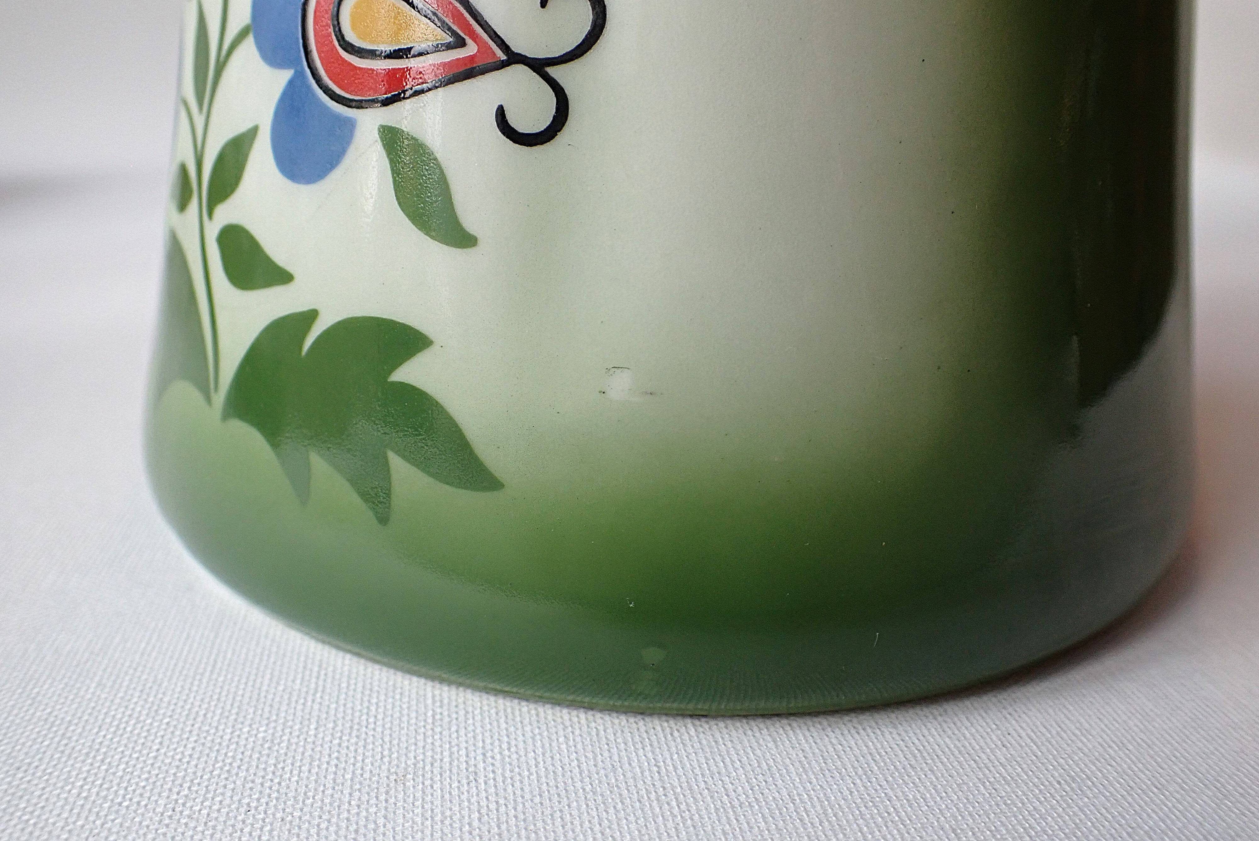 Large ceramic vase - Slavic folk decor - 1980s