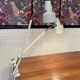 Paire de grandes lampes industrielles modulables 1950.