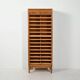 Antique Scandinavian filing cabinet, tambour archive cabinet, high-end, single, Sweden, 1960s