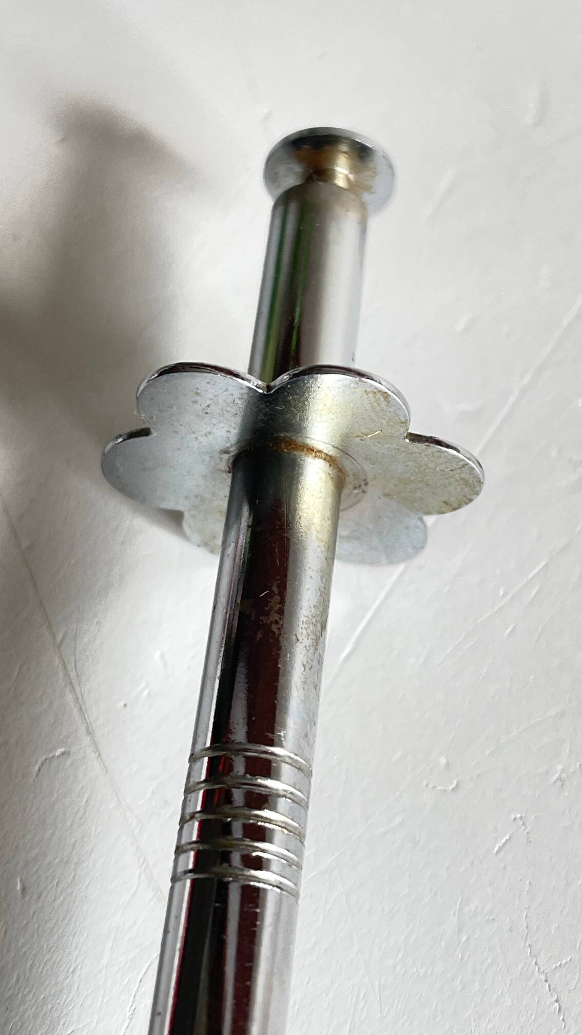 Long vintage chrome metal sugar tongs