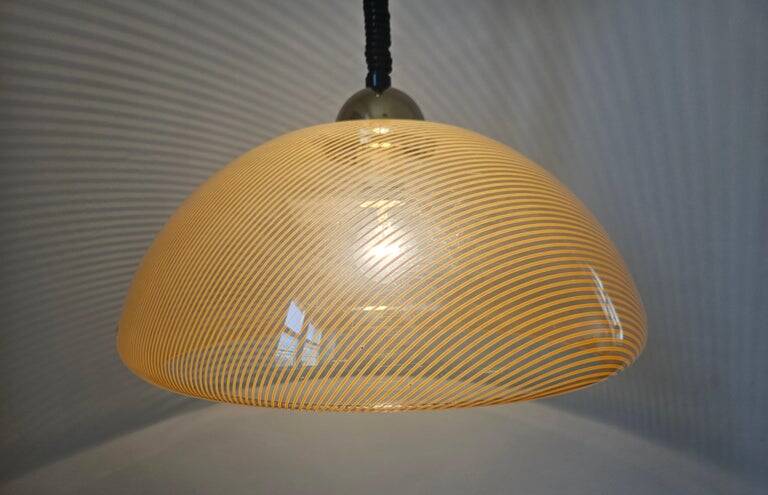 Midcentury Rare Pendant Guzzini, Luigi Massoni, Italy, 1970s