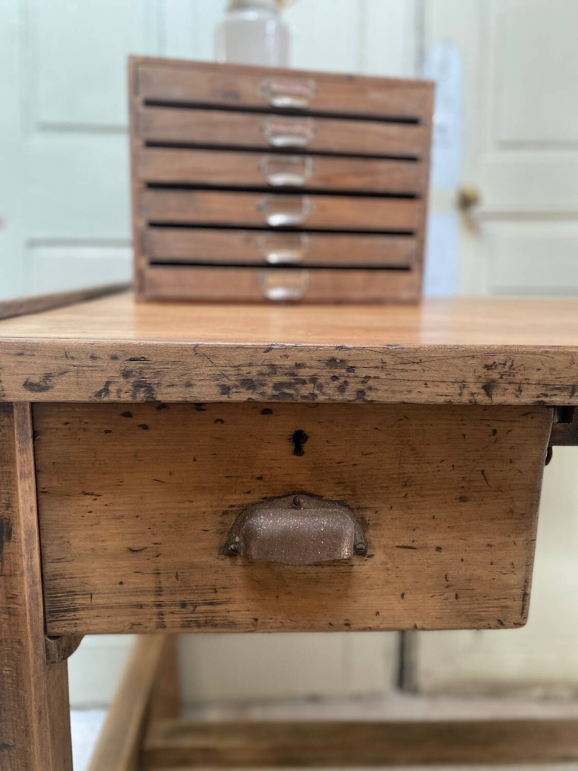 Antique workshop desk