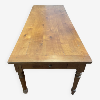 Table de ferme Louis Philippe en merisier 19eme