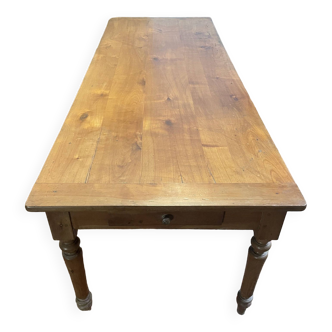 Louis Philippe farm table in cherry wood 19th