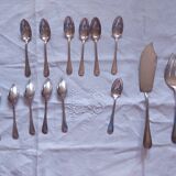 Cutlery in silvered metal, goldsmith Mondial