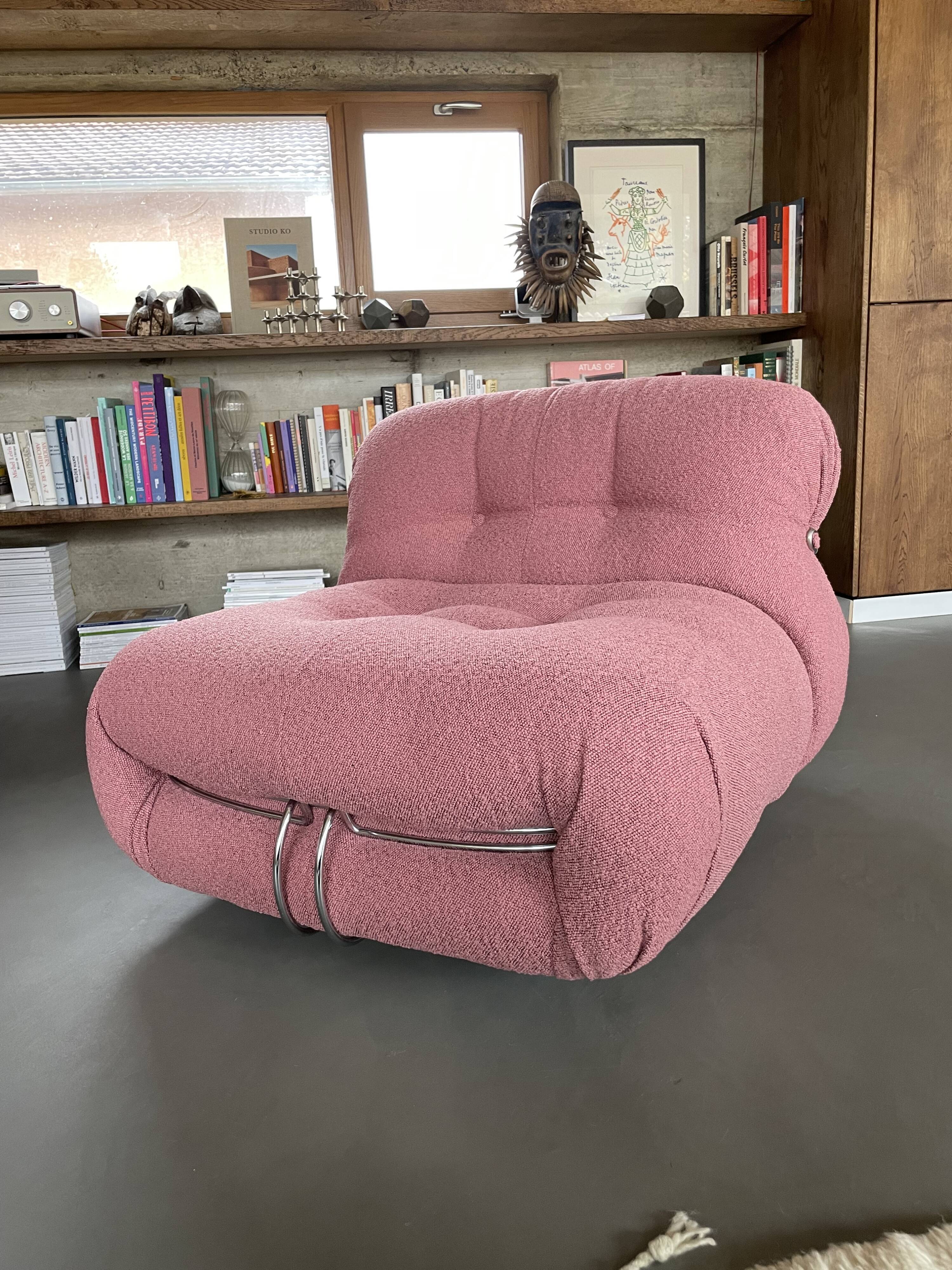 Armchair Soriana Afra and Tobia Scarpa 60s Cassina