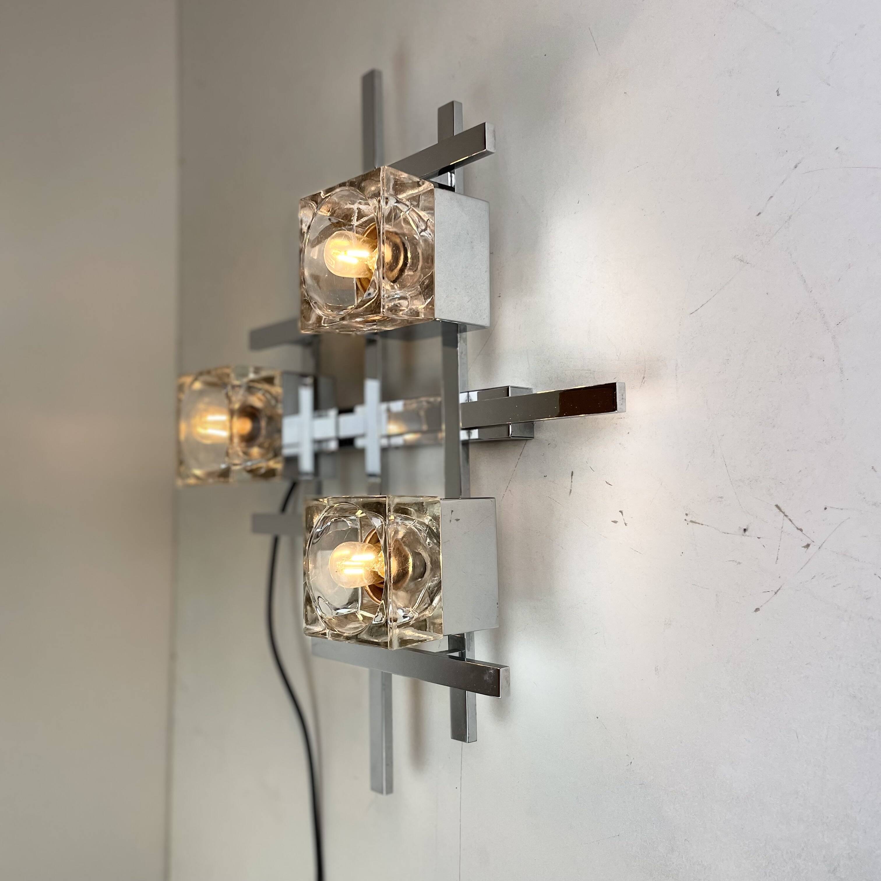 Cubic, Wall Lamp by Gaetano Sciolari, 1970s