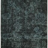 Handmade Oriental Decorative 1980s 294 cm x 401 cm Black Wool Carpet