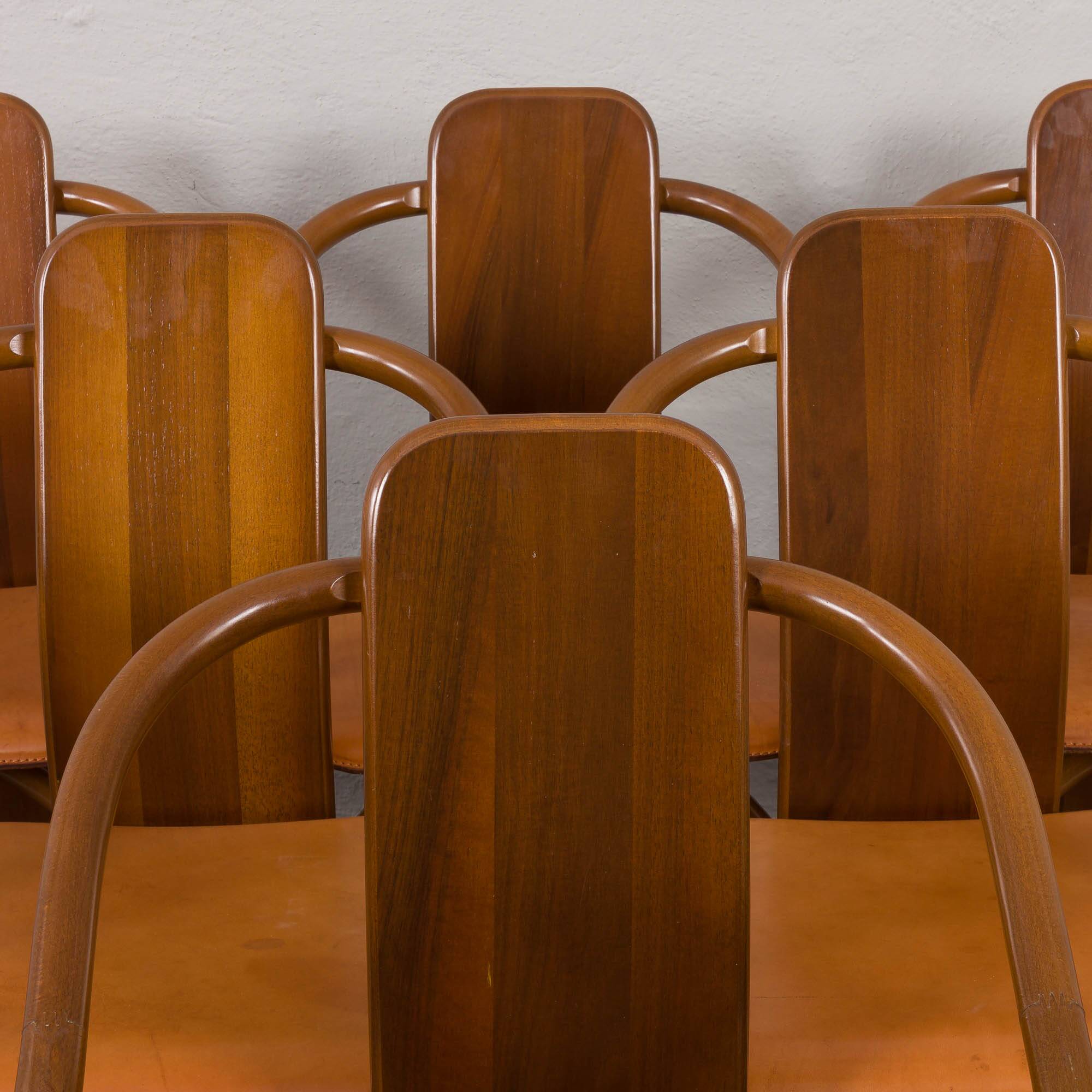 Suite de 6 chaises italiennes de Mario Marenco & Antonella Scarpitta