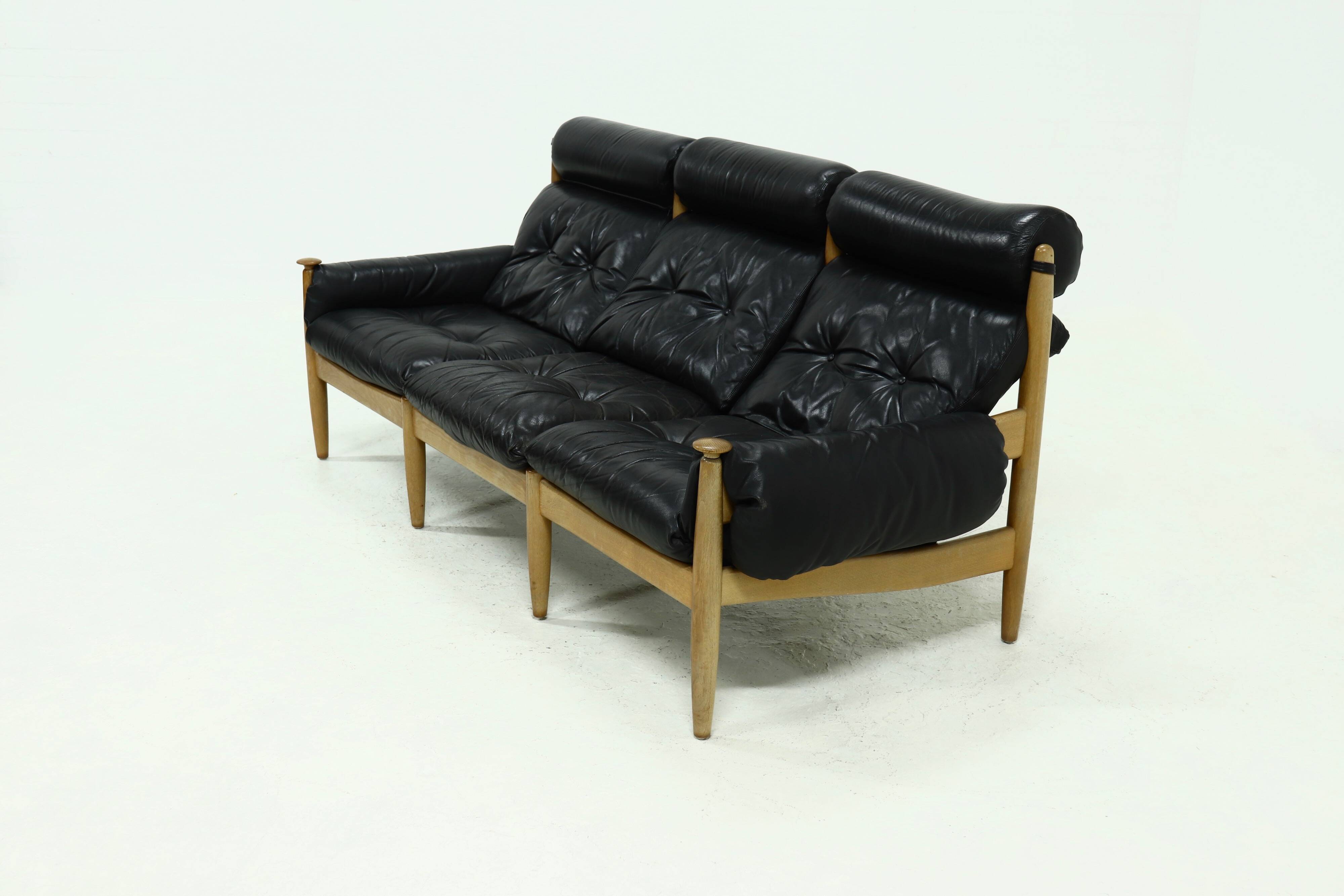 Scandinavian Three Seater Sofa by Eric Merthen for Ire Möbler 1960s