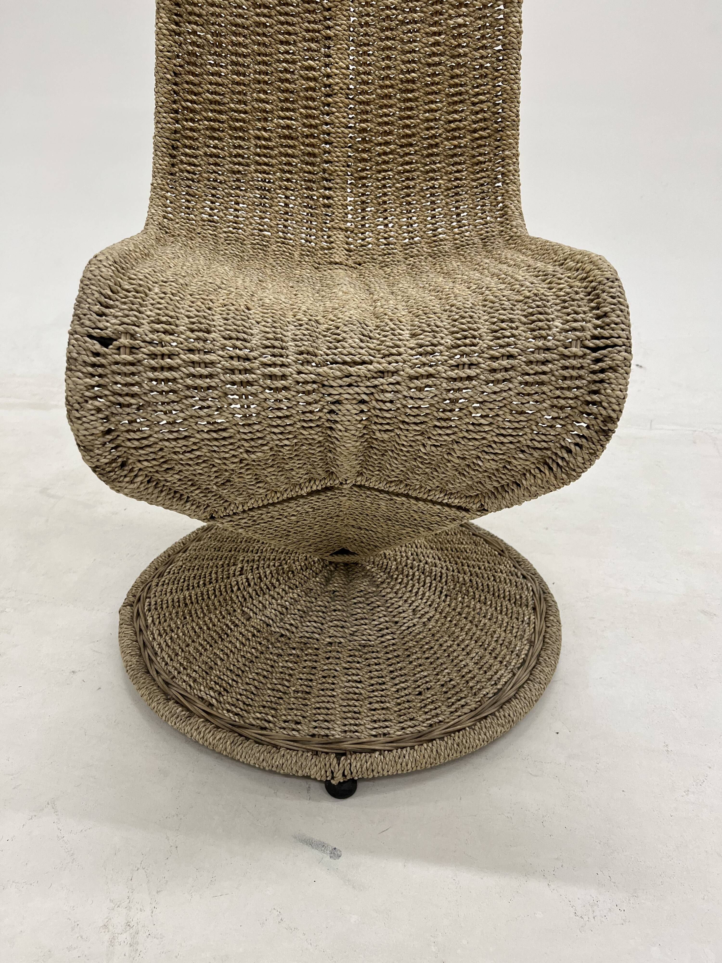 Vintage chair "s" by marzio cecchi, italy, 1970