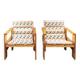 Poltroncina in legno di faggio Crate 1  by Gerrit Thomas Rietveld, 1980s