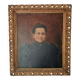 Old oil portrait painting