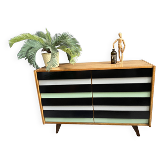 Buffet Jiri Jiroutek 8 tiroirs en vert modèle u450 années 1960