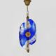 Murano blue glass chandelier suspension. 80 years
