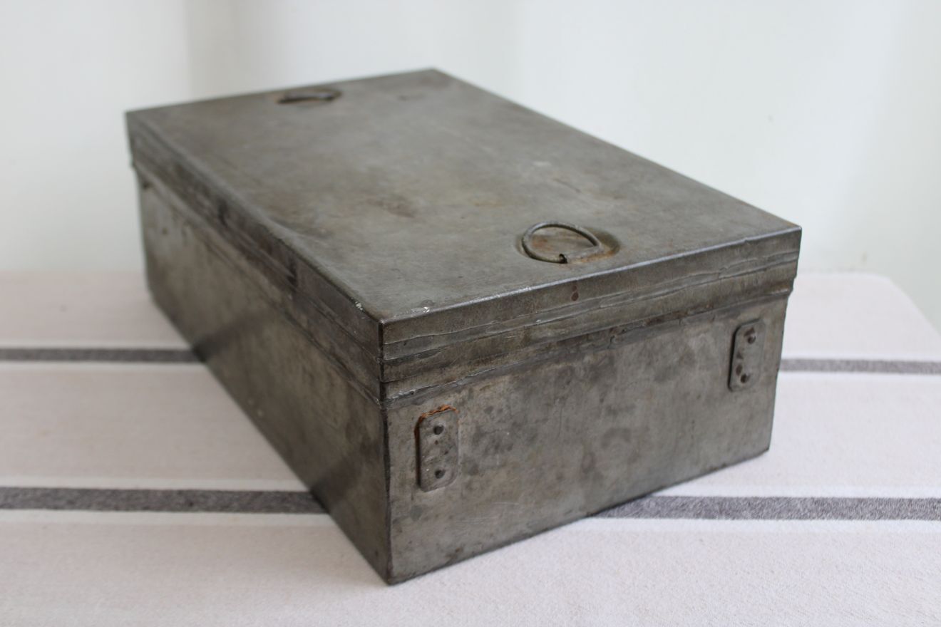 Old wooden military box