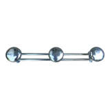 Coat rack in chromed steel 3 hooks 70s