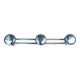 Coat rack in chromed steel 3 hooks 70s