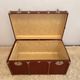 Vintage wooden and metal travel trunk