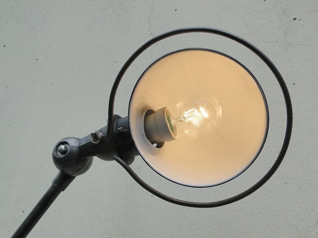 Vintage Jielde Industrial Graphite Lamp 4 arms by Jean Louis Domecq France 1960s