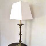 High brass table lamp
