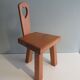 Low stool with backrest Belgium 1970s