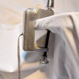 Old workshop lamp with ball reflector vice, 50s