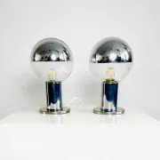 Lampe de table chromée par Motoko Ishii pour Staff Leuchten, Allemagne, années 1970.