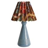 Dusty Blue Ceramic Table Lamp by Rörstrand, Sweden 1980s