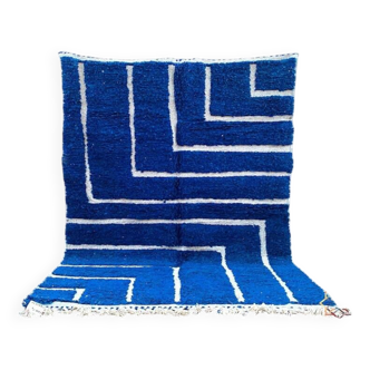 Tapis traditionnel bleu, Maroc