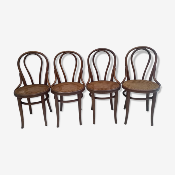 Suite de 4 chaises de bistrot Thonet 1920