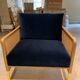 Cannage armchair Navy Blue
