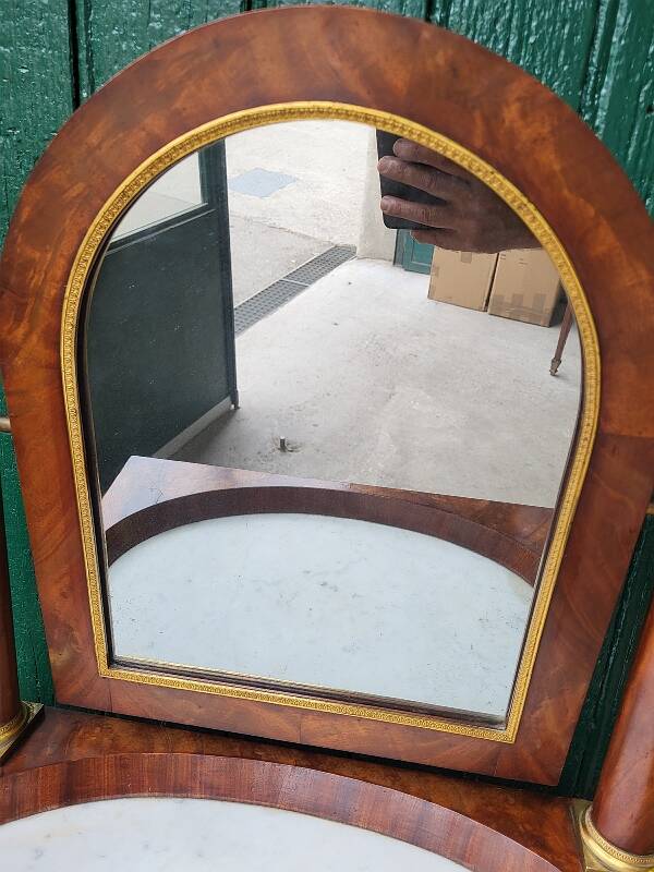 Small empire period psyche dressing table