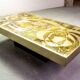Bernhard Rohne Brutalist Etched & Oxidized Rectangle Coffee Table, 1960s