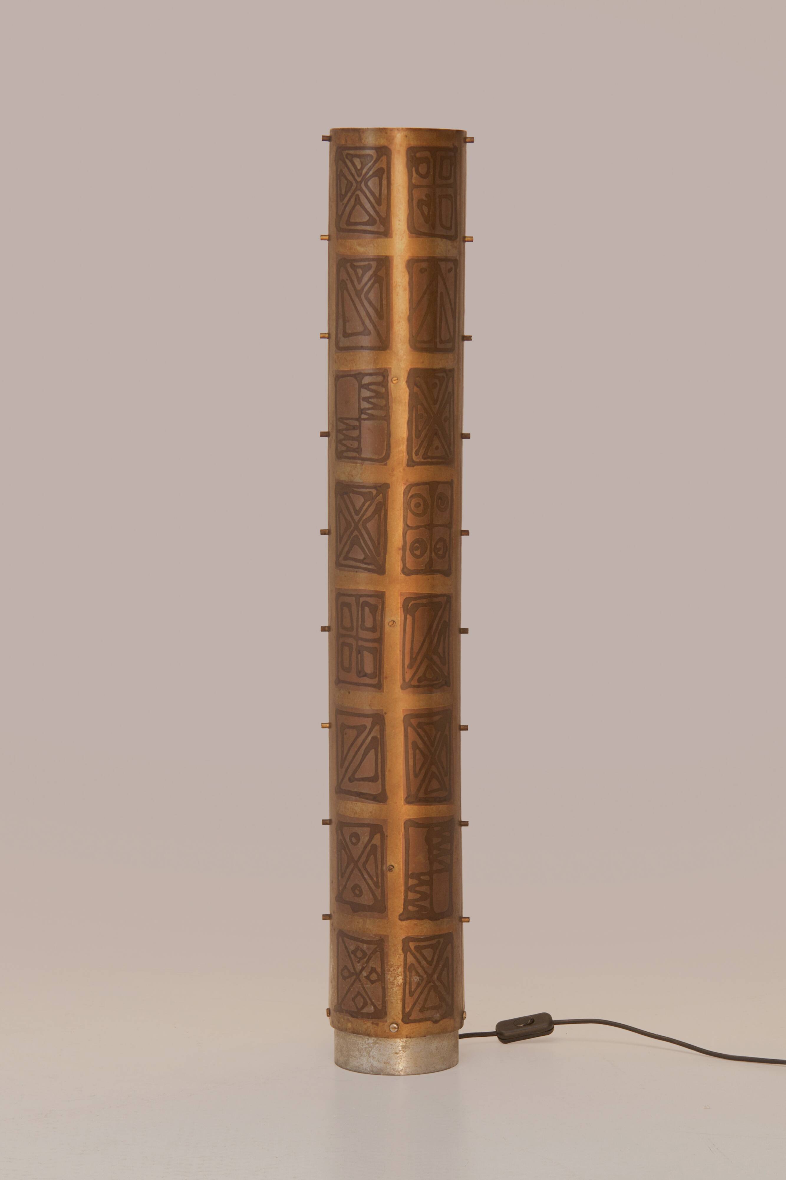 Lampadaire brutaliste italien