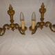 pair of bronze wall lights with 2 arms