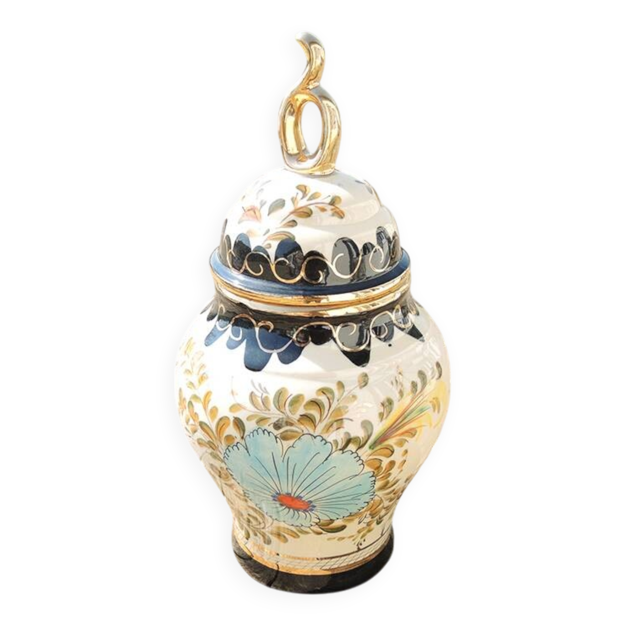 Antique Large Ceramic Pot by Hubert Becquet