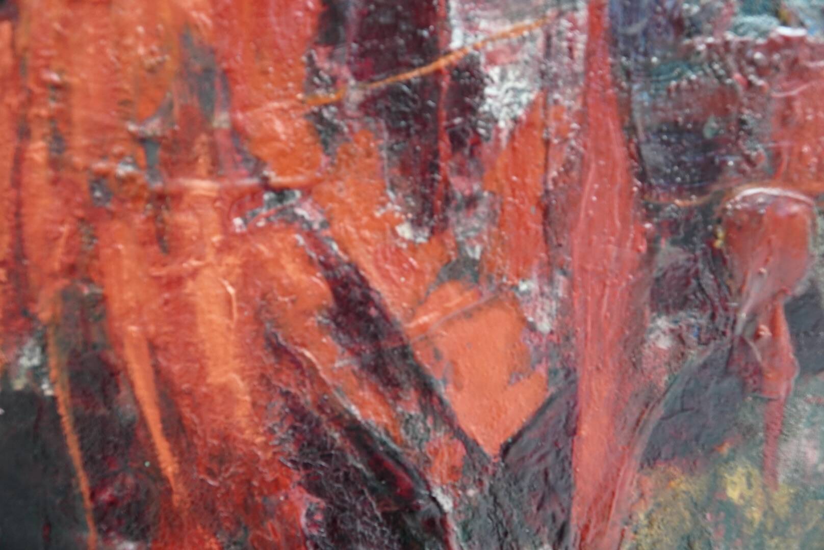 Jozef Mees, Large Abstract Oil on Board 1966
